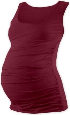 Těhotenský top JOHANKA - bordo, Velikosti těh. moda S/M - obrázek 1