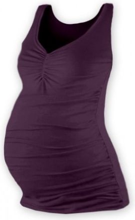 Těhotenský topík JOLANA - švestková, Velikosti těh. moda S/M - obrázek 1