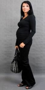 Těhotenské triko ELLIS - černá, Velikosti těh. moda S/M - obrázek 1
