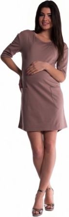 Těhotenské a kojící šaty - béžové, Velikosti těh. moda S (36) - obrázek 1