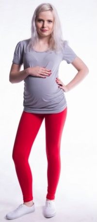 Těhotenské legíny - červené, Velikosti těh. moda XXL (44) - obrázek 1