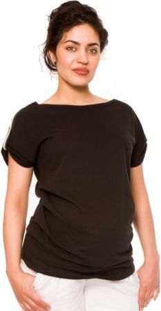 Těhotenské triko Lia - černé, Velikosti těh. moda  S (36) - obrázek 1