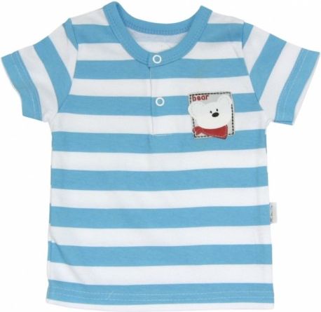Bavlněné Polo tričko Lev proužek - krátký rukáv , Velikost koj. oblečení 80 (9-12m) - obrázek 1
