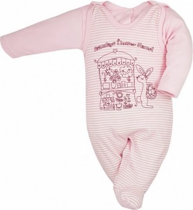 Kojenecká soupravička Bobas Fashion Městečko růžová, Růžová, 68 (4-6m) - obrázek 1