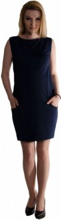 Těhotenské letní šaty s kapsami - granát, Velikosti těh. moda L (40) - obrázek 1
