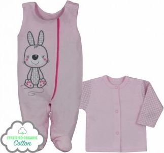 2-dílná kojenecká BIO souprava Koala Bunny růžová, Růžová, 74 (6-9m) - obrázek 1