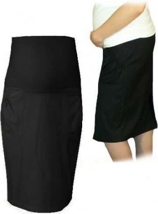 Těhotenská sportovní sukně s kapsami - černá, Velikosti těh. moda XXL (44) - obrázek 1