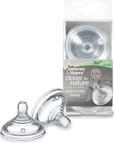 Silikonová savička Tommee Tippee C2N 0 +, 2 ks - obrázek 1