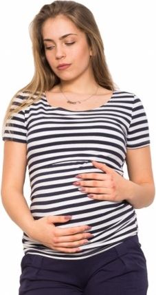 Těhotenské a kojící triko - Proužky, Velikosti těh. moda XL (42) - obrázek 1
