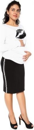 Těhotenská sukně ELLY - sportovní - černá, Velikosti těh. moda L (40) - obrázek 1