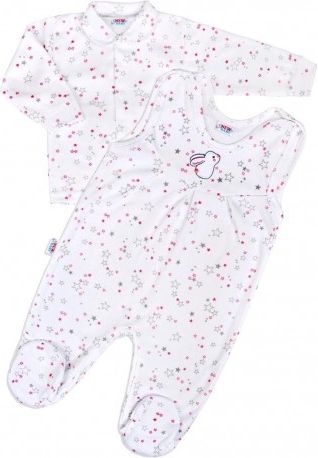 Kojenecká souprava New Baby Magic Star růžová, Růžová, 74 (6-9m) - obrázek 1