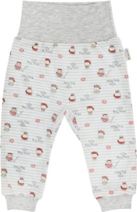 Bavlněné tepláčky se širokým pásem Pirát, bílé/šedé, Velikost koj. oblečení 56 (1-2m) - obrázek 1