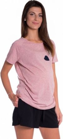 Těhotenské triko kr. rukáv - růžová, Velikosti těh. moda S (36) - obrázek 1