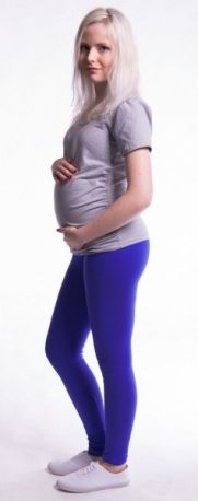 Těhotenské legíny - tmavě modré, Velikosti těh. moda XL (42) - obrázek 1