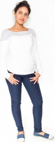 Těhotenské kalhoty/jeans Rosa - granátové, Velikosti těh. moda  S (36) - obrázek 1