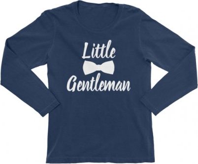 KIDSBEE Chlapecké bavlněné tričko Little Gentleman - granátové, Velikost koj. oblečení 116 - obrázek 1