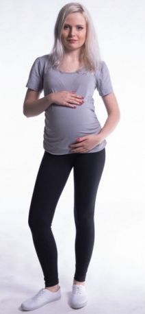 Těhotenské legíny - černé, Velikosti těh. moda M (38) - obrázek 1