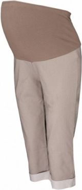 Těhotenské 3/4 kalhoty s elastickým pásem - béžové, Velikosti těh. moda  S (36) - obrázek 1