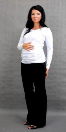 Těhotenské triko ELLIS - bílá, Velikosti těh. moda S/M - obrázek 1
