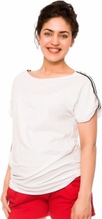 Těhotenské triko Lia - bílé, Velikosti těh. moda M (38) - obrázek 1