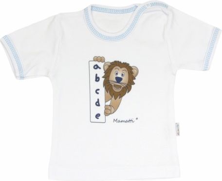Bavlněné tričko Lev proužek - krátký rukáv , Velikost koj. oblečení 86 (12-18m) - obrázek 1