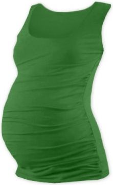 Těhotenský top JOHANKA - tm. zelená, Velikosti těh. moda XXL/XXXL - obrázek 1