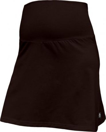 Letní těhotenská sukně Jolana - Áčkový střih, tm. hnědá, Velikosti těh. moda S/M - obrázek 1