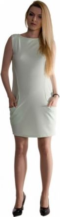 Těhotenské letní šaty s kapsami - máta, Velikosti těh. moda L (40) - obrázek 1