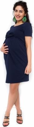 Těhotenské šaty Vivian - granát, Velikosti těh. moda XL (42) - obrázek 1
