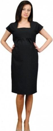 Těhotenské šaty ELA - černá, Velikosti těh. moda M (38) - obrázek 1