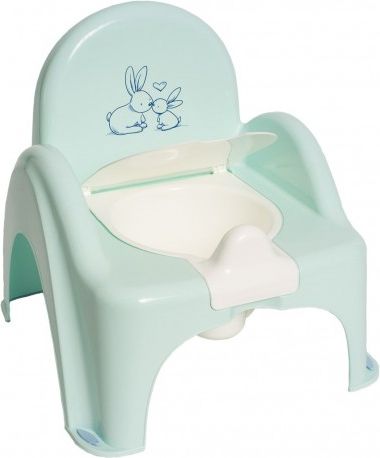 Dětský nočník s poklopem Bunny mátový, Zelená - obrázek 1