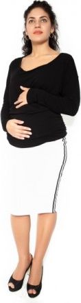 Těhotenská sukně ELLY - sportovní - bílá, Velikosti těh. moda L (40) - obrázek 1