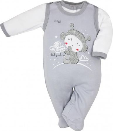 2-dílná kojenecká souprava Koala Clouds šedá, Šedá, 68 (4-6m) - obrázek 1