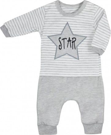 Tepláčky a tričko Koala Star s pruhy, Šedá, 86 (12-18m) - obrázek 1