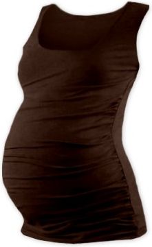 Těhotenský top JOHANKA - čokohnědá, Velikosti těh. moda S/M - obrázek 1