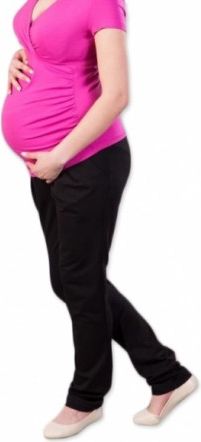 Těhotenské kalhoty/tepláky Gregx, Awan s kapsami - černé, Velikosti těh. moda XXL (44) - obrázek 1