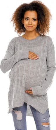 Těhotenský, kojící svetřík ALLY - šedý - obrázek 1