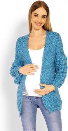 Moderní kardiganový svetřík Bomber - jeans - obrázek 1