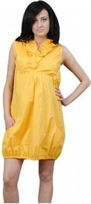 Těhotenské šaty TULIPÁNEK - žlutá, Velikosti těh. moda L/XL - obrázek 1