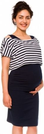 2-dílné těhotenské/kojící šaty Sia - granát, Velikosti těh. moda XS (32-34) - obrázek 1