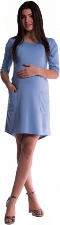 Těhotenské a kojící šaty - sv. modré, Velikosti těh. moda XS (32-34) - obrázek 1