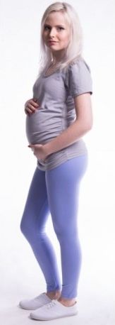 Těhotenské legíny - světle fialové, Velikosti těh. moda M (38) - obrázek 1