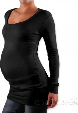 Triko, tunika nejen pro těhotné Nelly - černá, Velikosti těh. moda L/XL - obrázek 1