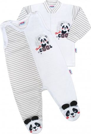 Kojenecká souprava New Baby Panda, Šedá, 68 (4-6m) - obrázek 1