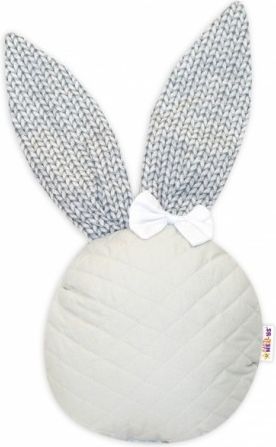 Baby Nellys Prošívaný polštářek/přítulníček Zajíček - šedý