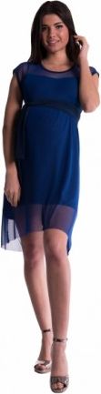 Těhotenské šaty se šifonovým přehozem - granát, Velikosti těh. moda M (38) - obrázek 1
