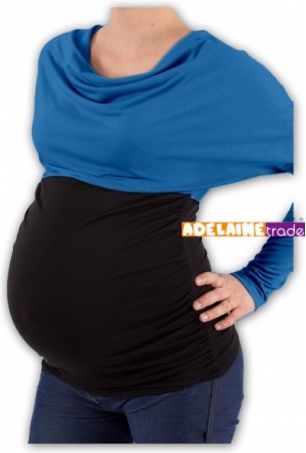 Těhotenská tunika VODA DUO - tm.modrý-černý, Velikosti těh. moda L/XL - obrázek 1