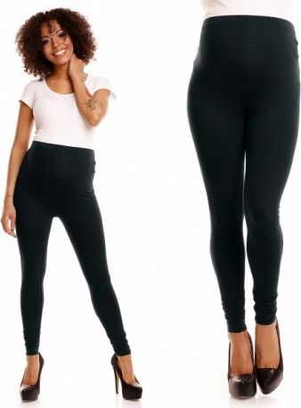 Těhotenské legíny - černé, Velikosti těh. moda S/M - obrázek 1