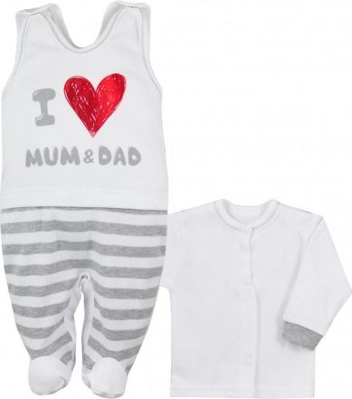 2-dílná bavlněná souprava Koala Mum and Dad, Šedá, 74 (6-9m) - obrázek 1