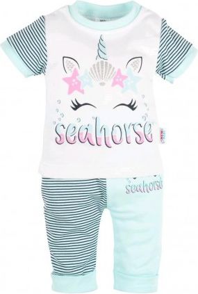 Kojenecké tričko s krátkým rukávem a tepláčky New Baby seahorse, Zelená, 80 (9-12m) - obrázek 1